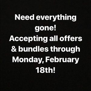 Need everything sold!